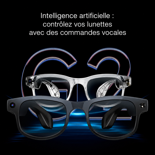 Lunettes Intelligentes AIMB-G1 - Caméra HD + IA + Son Stéréo